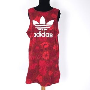 Adidas Floral Tank Red Dress M